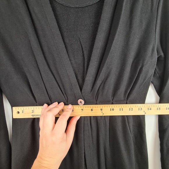 Soma Live Lounge Wear Cardigan Women's XS Black One Button Soft Stretch Modal - Picture 7 of 9